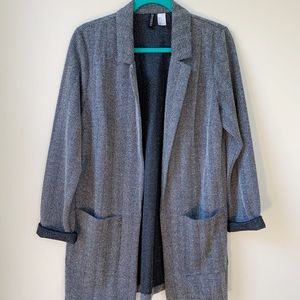 H&M Gray Unstructured Blazer